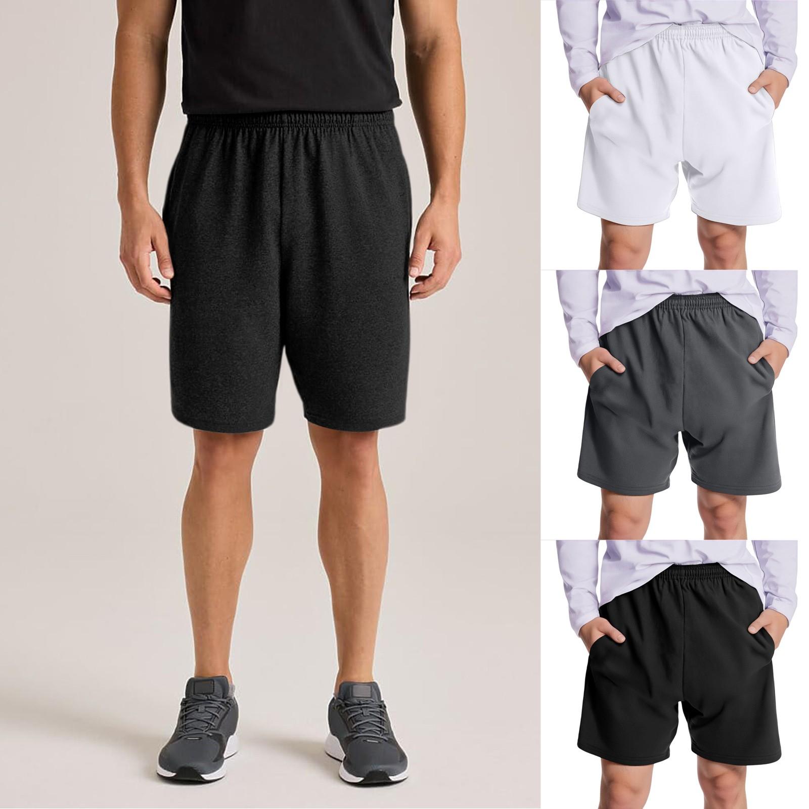 

Men s Sports Pocket Shorts Loose Pajama Pants M чорний