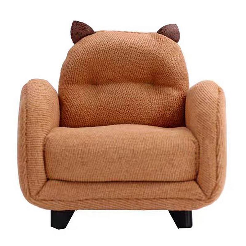 Mini Dollhouse Furniture Sofa with Pillow Set Simulation 1:12 Miniature Living Room Kids Pretend Play DIY Doll House Decor