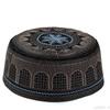 Embroidered Traditional Men Ethnic Cap Handmade Cotton Fabric Muslim Prayer Hat with Geometric Patterns and Floral Motifs for Daily Wear