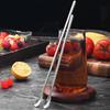 304 Stainless Steel Long Handle Stirring Spoon - Ideal for Coffee, Ice, Honey, Bar, Milk Tea, and Desserts.