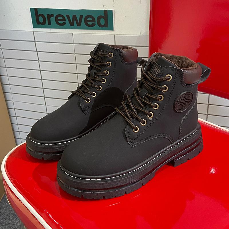 2025 spring new British student couple platform Martin boots Internet celebrity live street short boots men and women B801