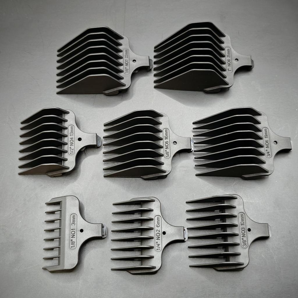 8 PZ Pettini Guida per Tagliacapelli #1-#8 Sostituzione Prewave Per Wahl Lame T-Blade Impugnatura Estrema Trimmer Barba Ioni di Litio 09893-1901-417 -1917