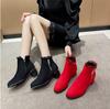 Winter Wedding Shoes Women's New Thick-heeled Bride Wedding Boots Xiuhe Wedding Dress Two Wear Red High Heels Short Boots