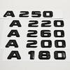 3D ABS Black Car Letters Logo A180 A220 A260 Badge Rear Trunk Emblem Decals For Mercedes Benz A Series A180 A200 A250 A260 W177