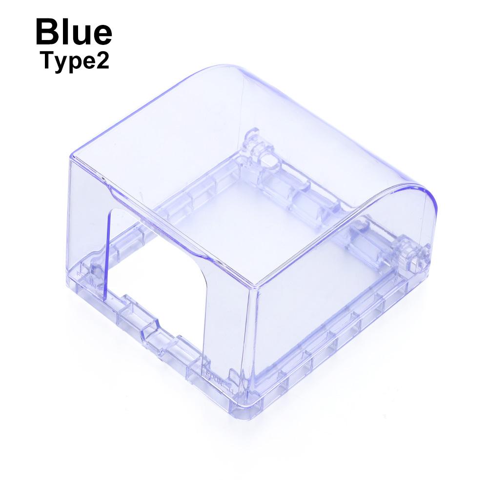 86 Type Waterproof Box Electric Plug Cover Self-Adhesive Wall Socket Bathroom Wall Switch Protection Cover Socket
