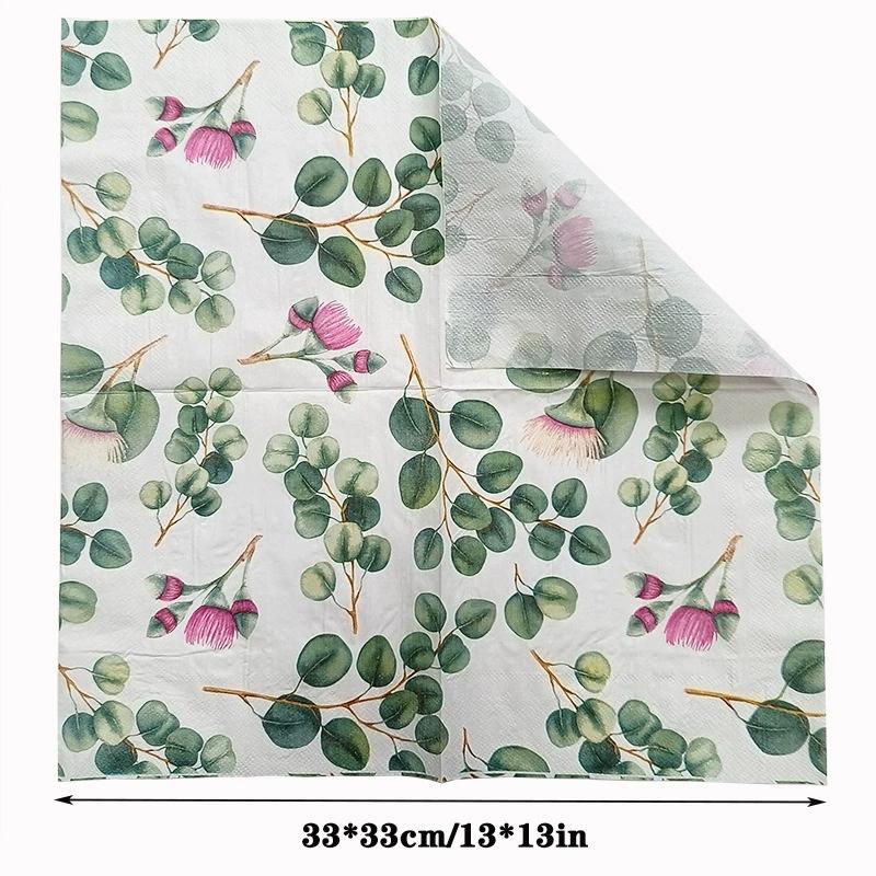 20Pcs Square Printed Napkins, Disposable Paper Napkins Tissues for Weddings, Party, Festivals, Anniversary Celebrations