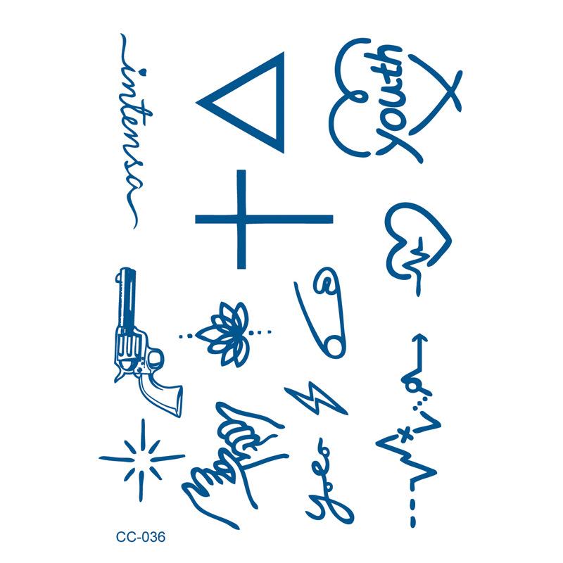 Herbal plant finger cochlear small picture juice tattoo stickers last 15 days ins wind semi-permanent