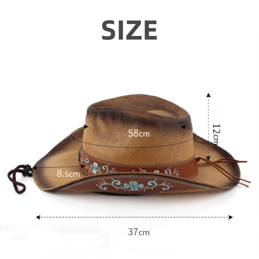 Men's & Women's Western Style Cowboy/Cowgirl Straw Hat