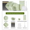 HANDUNYOU Creamy Green Ceramic Dinnerware Set