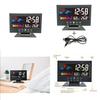 Electronic Lcd Weather Alarm Clock With Backlight And Temperature Function For Bedroom