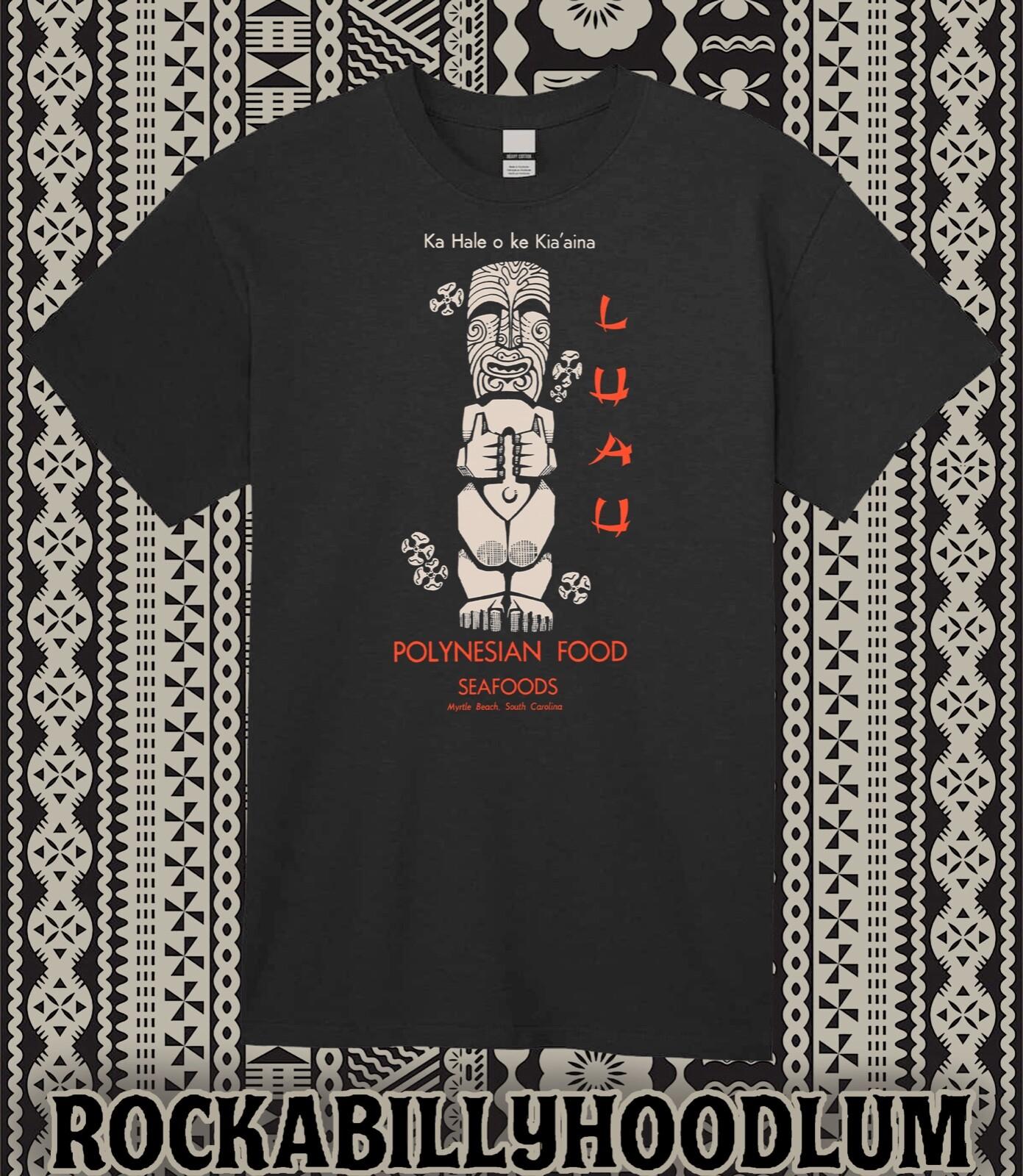 Retro Tiki Art Tee T Shirt Polynesian Luau Myrtle Beach SC Bar Mug Restaurant M