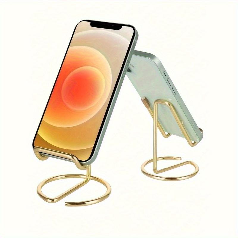 1PC Golden Desktop Mobile Phone Holder, Simple Desktop Reading Display Holder Business Card Holder