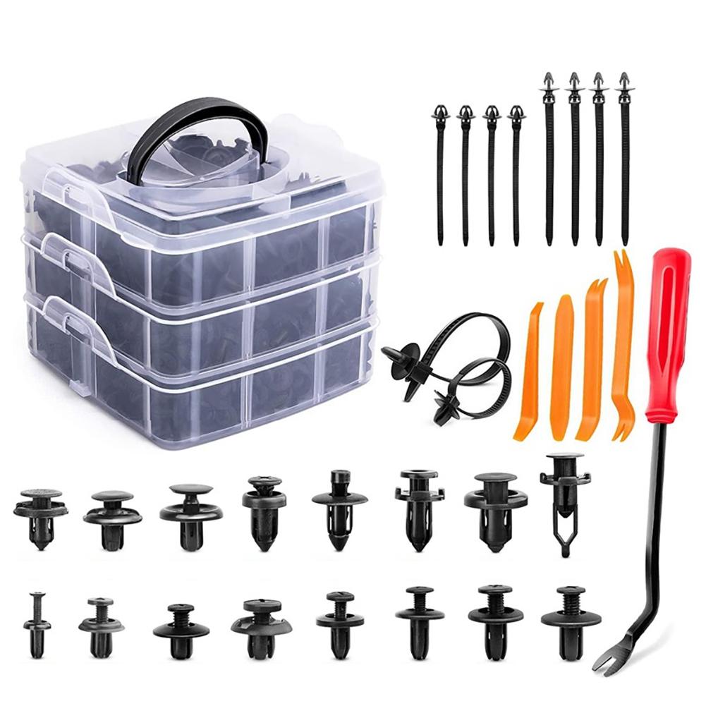 Satın alın 16 Kinds Threebox Buckle ABS Plastic Auto Clips Easy