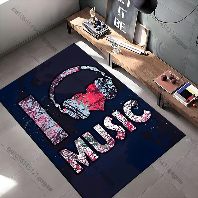 Tappeto per amare l'ascolto della musica Tappeto Yoga Soggiorno Decorazione stanza Tappetino per gattonare bambini Zerbino Tappeto per aree Tappeto per giochi