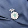 Natural Aqua Chalcedony Gemstone 925 Solid Silver Jewelry Handmade Pendant 1.4" PP-57-19