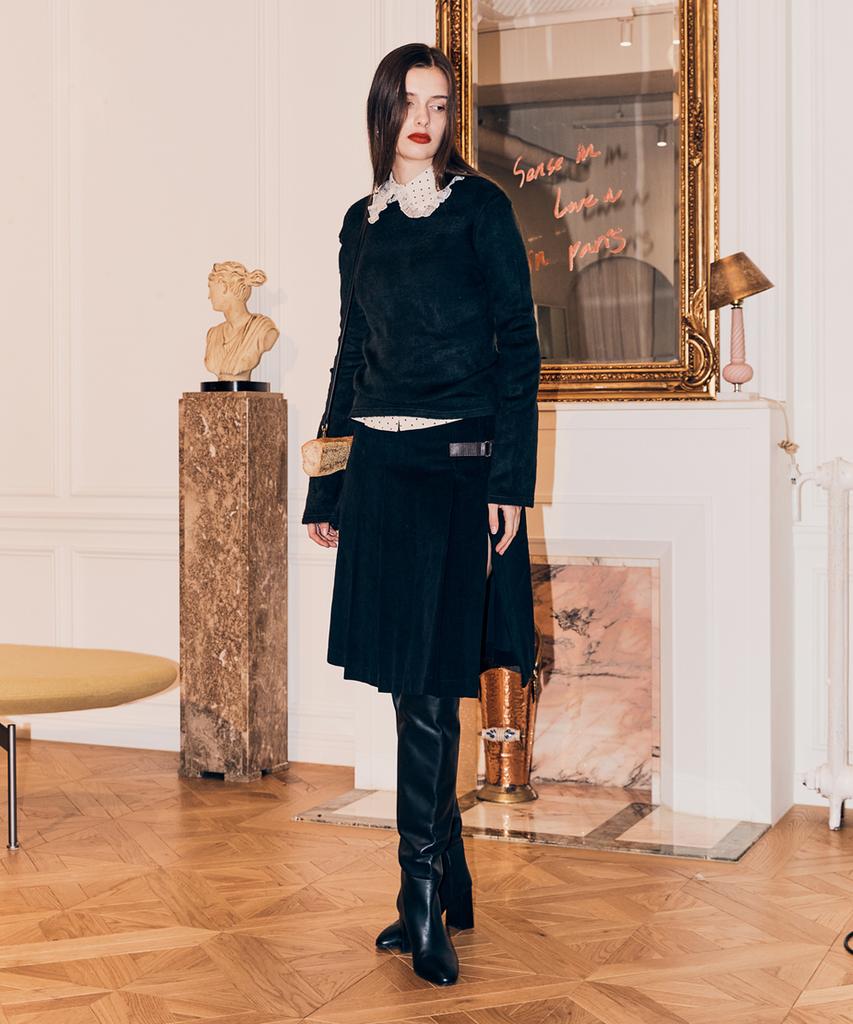 SILN Angora Pullover Knit (Black)