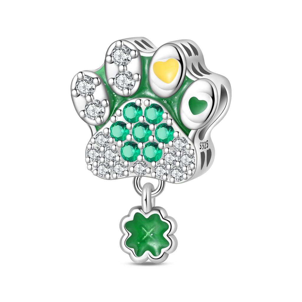 925 Silver Green Series Flower Tree Apple Pendant DIY Fine Beads Fit Original Charms Bracelet Women Jewelry Diy