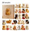 1pcs Animal Advent Calendar Christmas Tree Acrylic Ornaments Cute Puppy Theme 24 Days Countdown Pet Lover Gift Decoraion