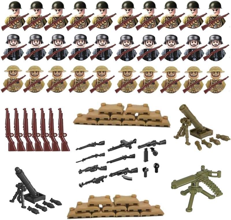 Non-Toxic Ninja Series Characters Figurines Assembled Toy Building Blocks World War Ii Doll Sets Military Series Weapons.