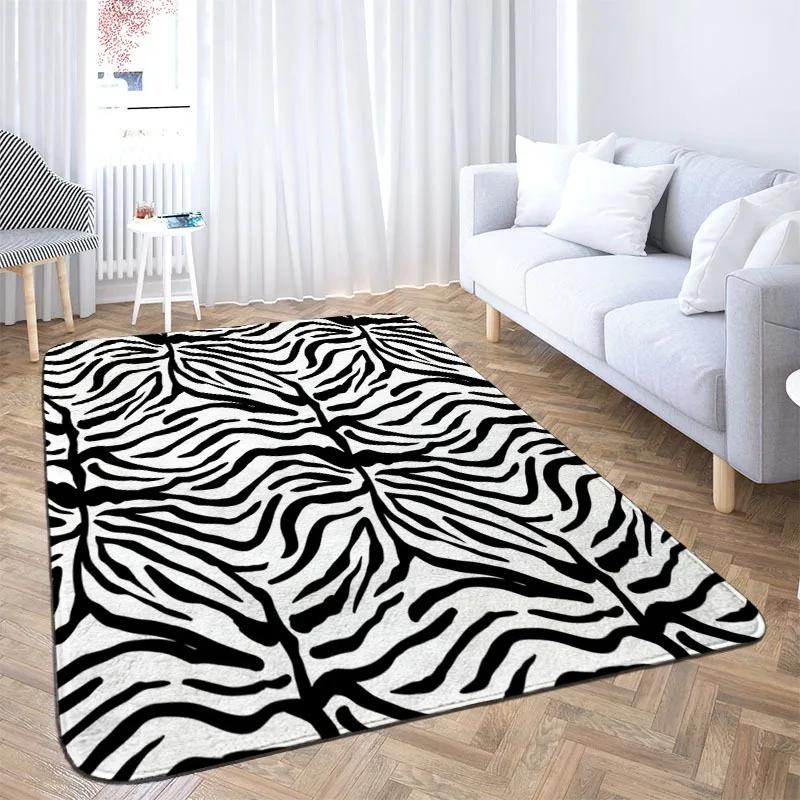 Animal Skin Pattern Leopard Print Carpet Home Bedroom Floor Decor Large Size Mat Non-slip Coffee Table Area Rug Bathroom Doormat