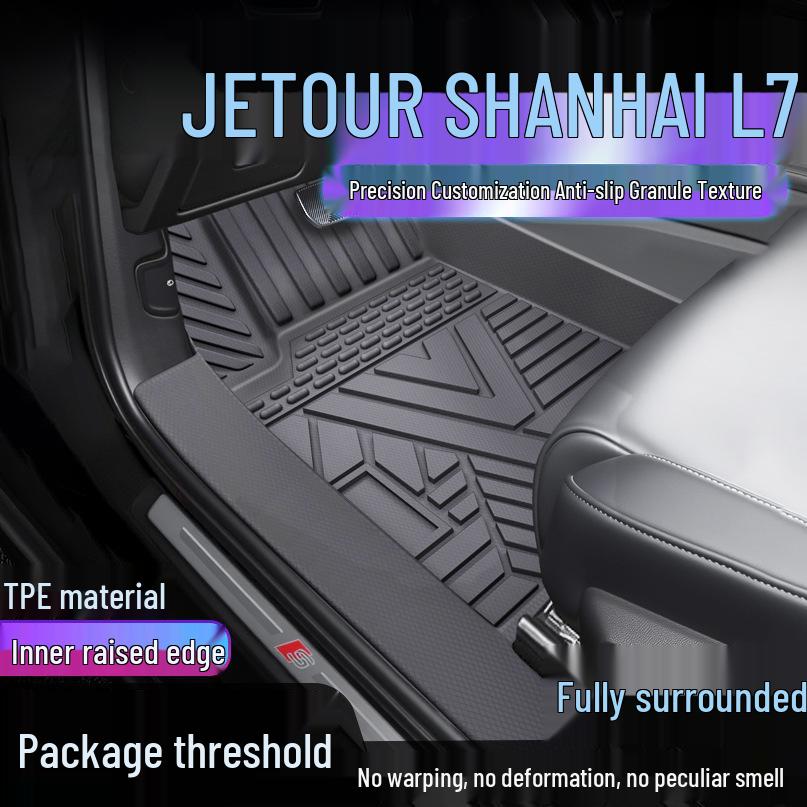 Jetour Shan Hai L7 TPE Floor Mats: Full Coverage, Waterproof, Anti-dirty, Door Sill Protection Single-layer upgrade mat
