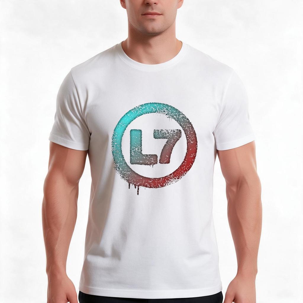 L7 T-Shirt Sommer Lässig Baumwolle T-Shirt Oversized Streetwear Oberteile Vintage Grafikdruck Lockere Passform Kurzarm Unisex Unisex Unisex