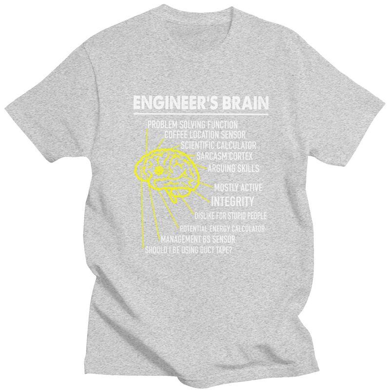 Custom Engineers Brain Engineering Tshirts for Men Short Sleeves T Shirt Cool Tshirts Loose Fit Pure Cotton Tees Gift