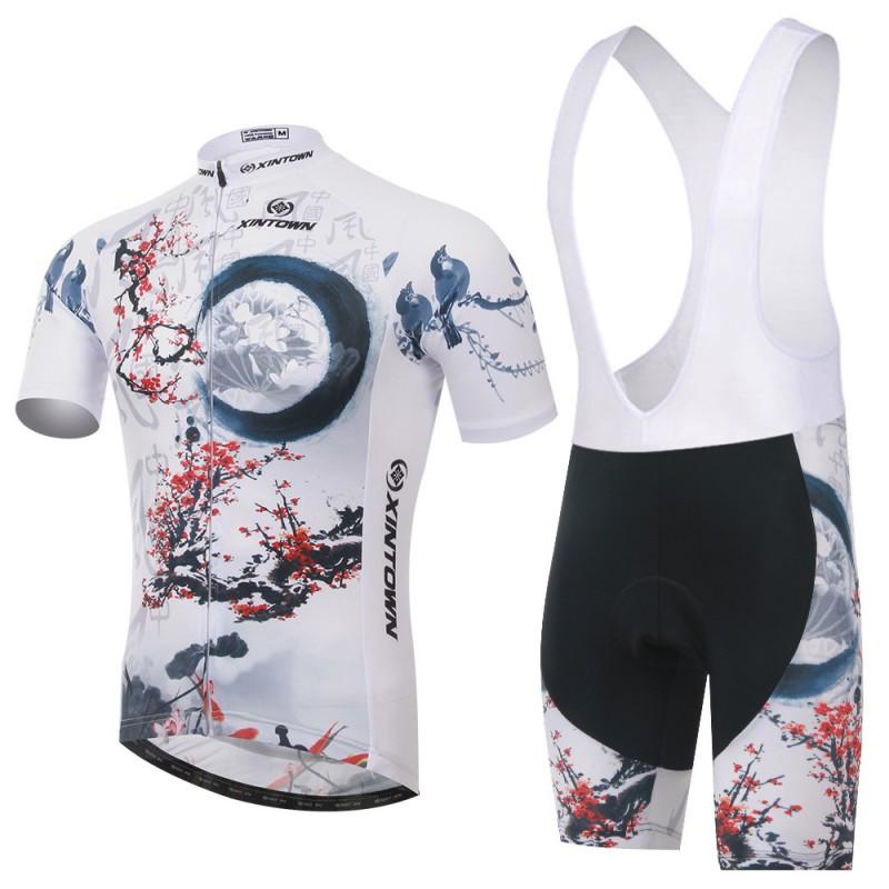 XINTOWN Cycling Bib Short Sleeve Set Men Women Moisture Wicking Bike Clothing