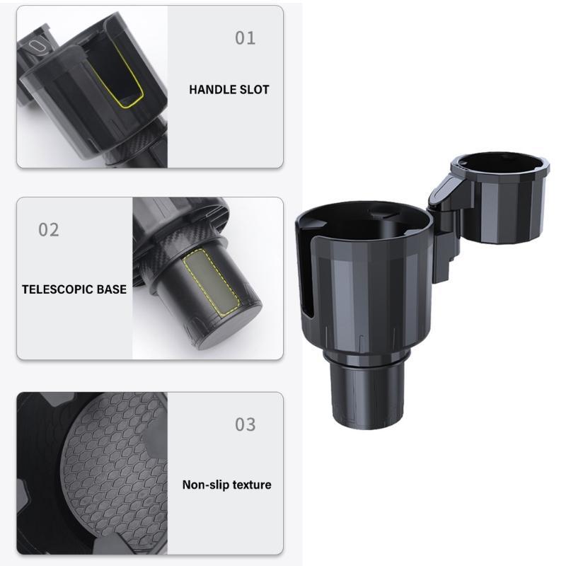 Auto-Innenzubehör Universeller Getränkehalter Auto-Wasserbecherhalter Erweiterbare Basis Doppelter Auto-Becherhalter-Expander