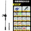 Carbon Fiber Spinning Baitcasting Rod Combo Set Beginners 2-Piece Casting With Left/Right Hand Reel 1.65m To 2.4m