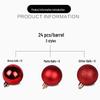 Christmas Ball Set: 24 Colorful Plastic Ornaments (3/4/6/8cm) for Christmas Tree Decorations