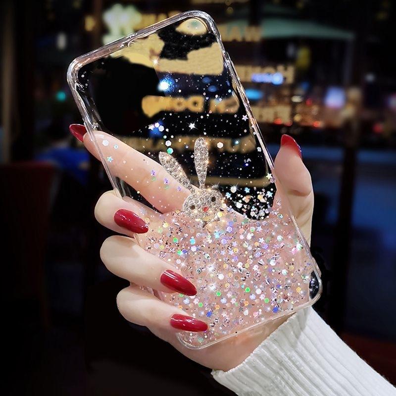 Glitter sequin rabbit transparent suitable for Xiaomi Mi 11 mobile phone case 11pro protective case 11T shell protection