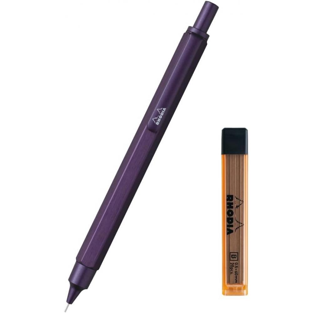 Rhodia Script 0.5mm Mechanical Pencil Aluminum Body Aubergine Limited Edition Rh