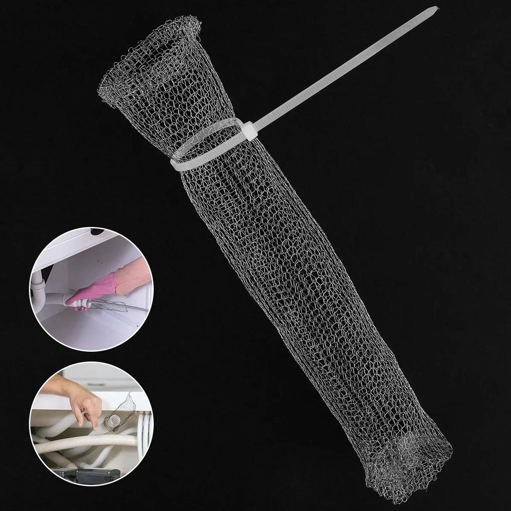 30/50 st Tvättmaskin Luddfälla Rostfritt Stål Universell Tvättmaskinslang Luddfällor Multifunktionell Diskbänksavloppsslang Skärmfilter