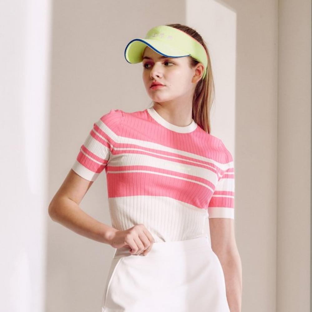 

Onoff Women Stripe Rib 5 Sleeve Sweater Of2704la Pink PINK/38