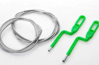 Nettoyeur de tuyaux HJ, Type spirale, Élimine les cheveux et les bouchons, Débouche les canalisations, Fil de fer, Type long, pour égouts, canalisations, éviers et salles de bain