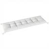 Outdoor Bench Cushion with Fastening Straps UV50+ Protection Slow Rebound Indoor Outdoor 198x65x13 Cm Cream