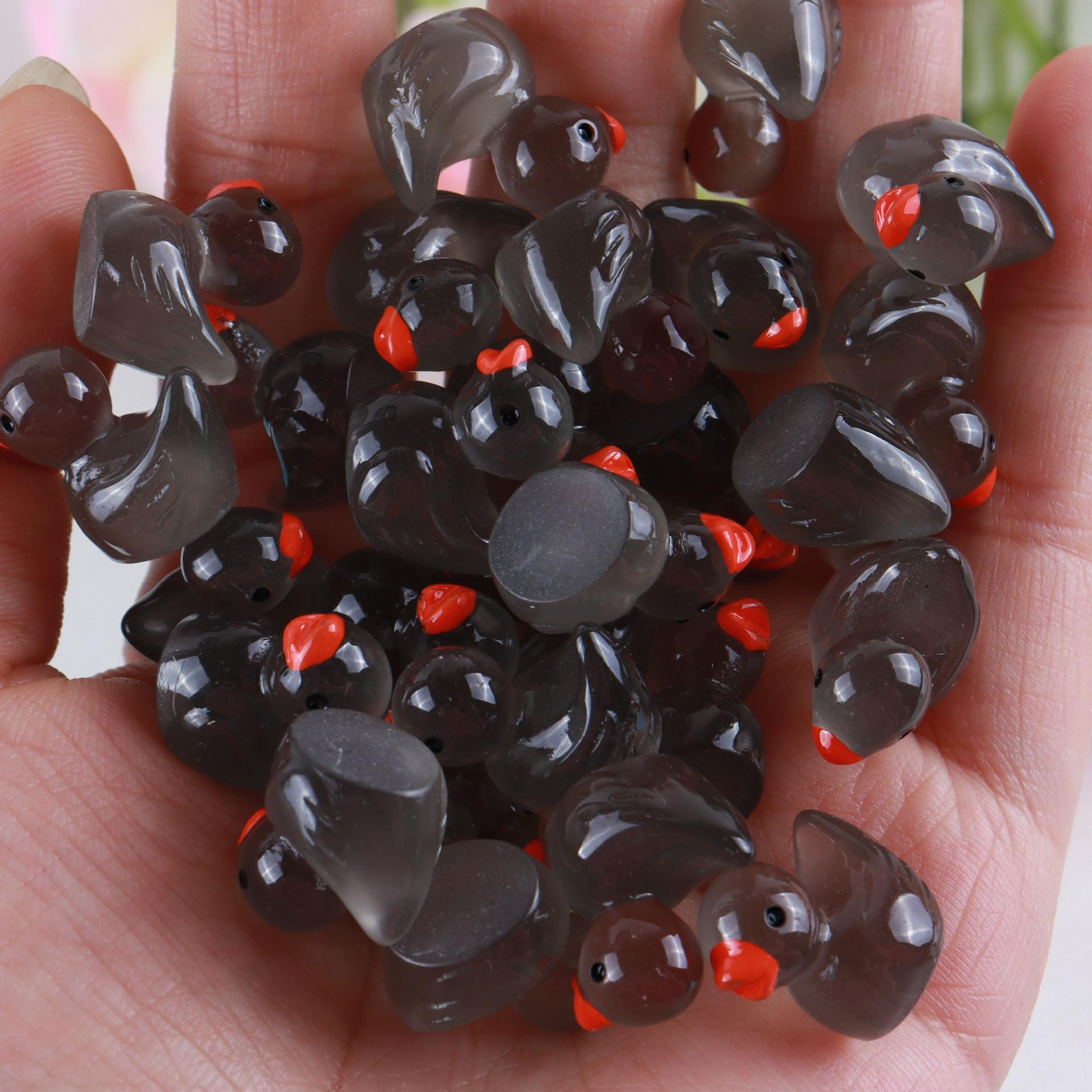 

20 шт. Миниатюрные желтые утки, светящиеся утки, миниатюрные фигурки, крошечные утки, микро-сказочный сад, ландшафтный сад фей, домашний декор 20PCS чёрный