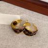 Fashion Sexy Leopard Geometric Circle Studs Earrings Women's Autumn Winter Accessories Personalization Jewerly Party Gift