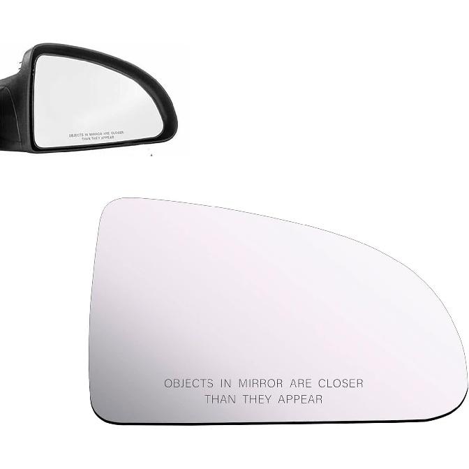 ReYee Mirror Glass fit for 2005-2010 Chevy Cobalt 2007-2010 Pontiac G5 Replacement Passenger Right Side No Backplane Convex Including Adhesive