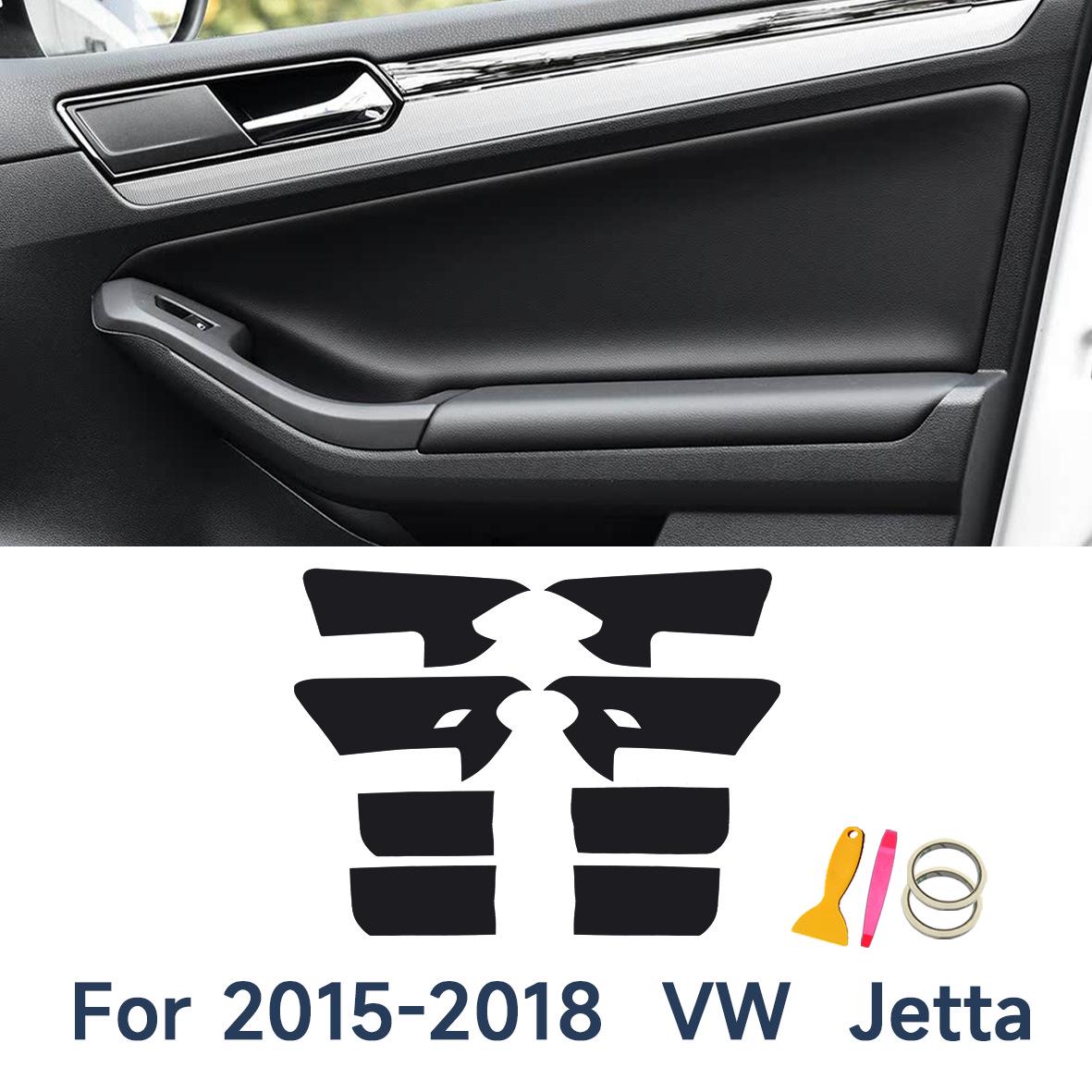 Volkswagen Jetta Sagitar (2015-2018) Interior Door Panel & Armrest Leather Upgrade 8 door panels leather for Jetta 15-18 models красный