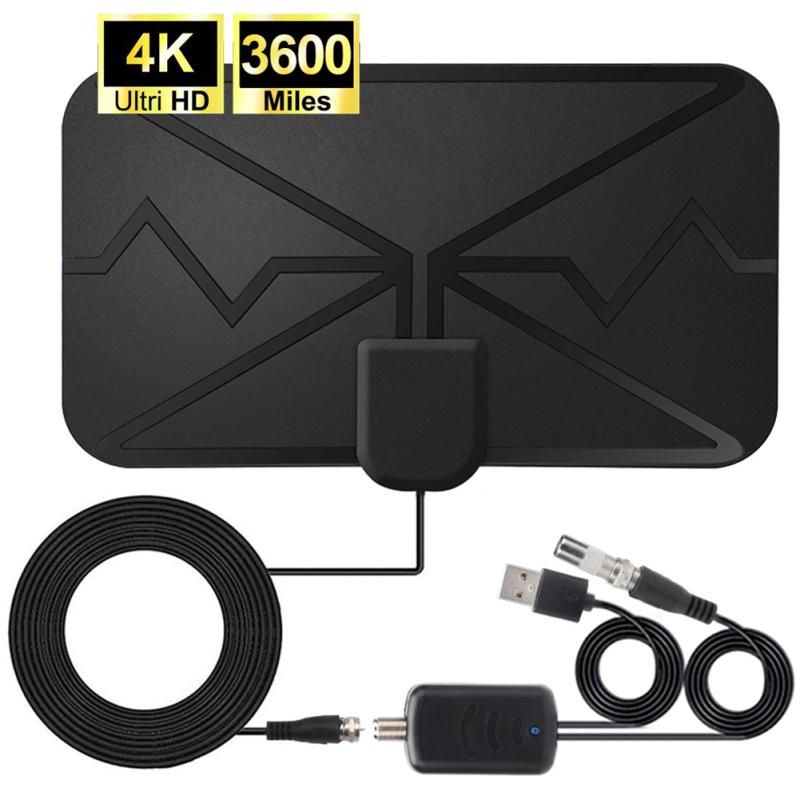 

3600 Miles Hd Digital TV Antenna Indoor DVB-T2 HDTV Amplified Signal Booster Receiver 4k TV Antenna чорний