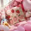 Full Print Pattern Of Fruits Pillow Case Anti-Dustmite Pillowcase Invisible Zipper Silky Short Plush Sofa Cushion Cover