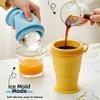 Leak-Proof Foldable Ice Ball Cup 2 In 1 Ice Cube Kettle Ice Maker & Drinking Cup  Summer Outdoor