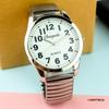 Large Number Luminous Elderly Quartz Watch with Waterproof Stainless Steel Elastic Band