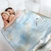 Beach Blanket Ocean View Seagull Chair Waves Coastal Decor Soft Throw Seaside Art Bedroom Textile Relaxing Home Accessory