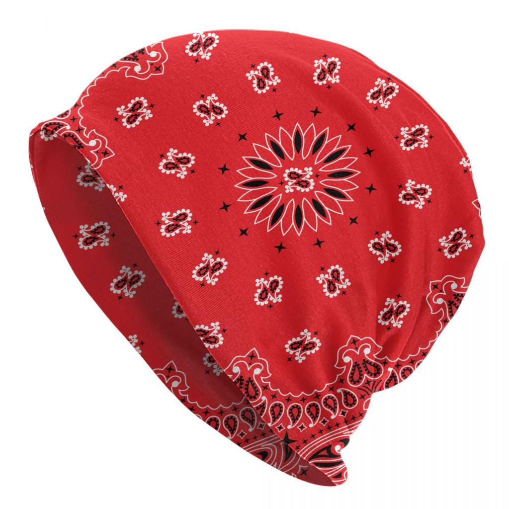 Custom Ethnic Bohemia Style Paisley Bandana Skullies Beanies Caps Streetwear Winter Warm Knitting Hat Adult Unisex Bonnet Hats