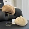 Fashion Faux Mink Fur Beret Hat Thickened Cold Proof Warm Hat Beanies Hat Women
