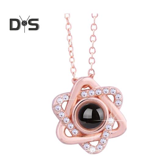 

Ожерелье с изображением, персонализированное ожерелье с проекцией фотографий, памятные подарки на День святого Валентина, день рождения для жены или девушки D