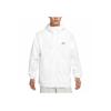 Nike Logo Print Woven Windbreaker Hooded Jacket Men Outerwear White FB7805-100